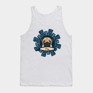 pug in the city Tank Top